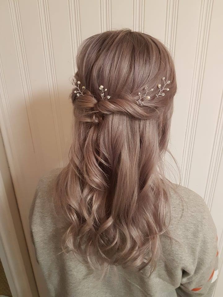 hair vine pearl and crystal hair pins