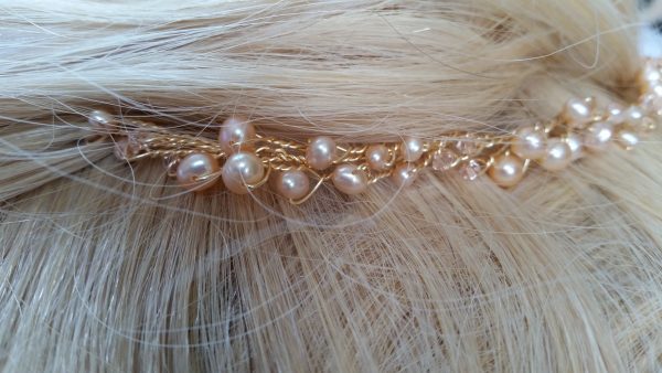 rose gold tiara hair piece