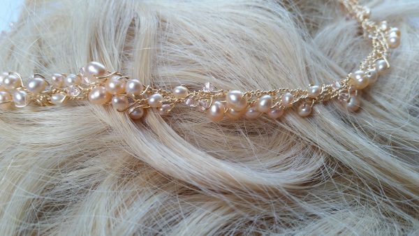 rose gold tiara headpiece