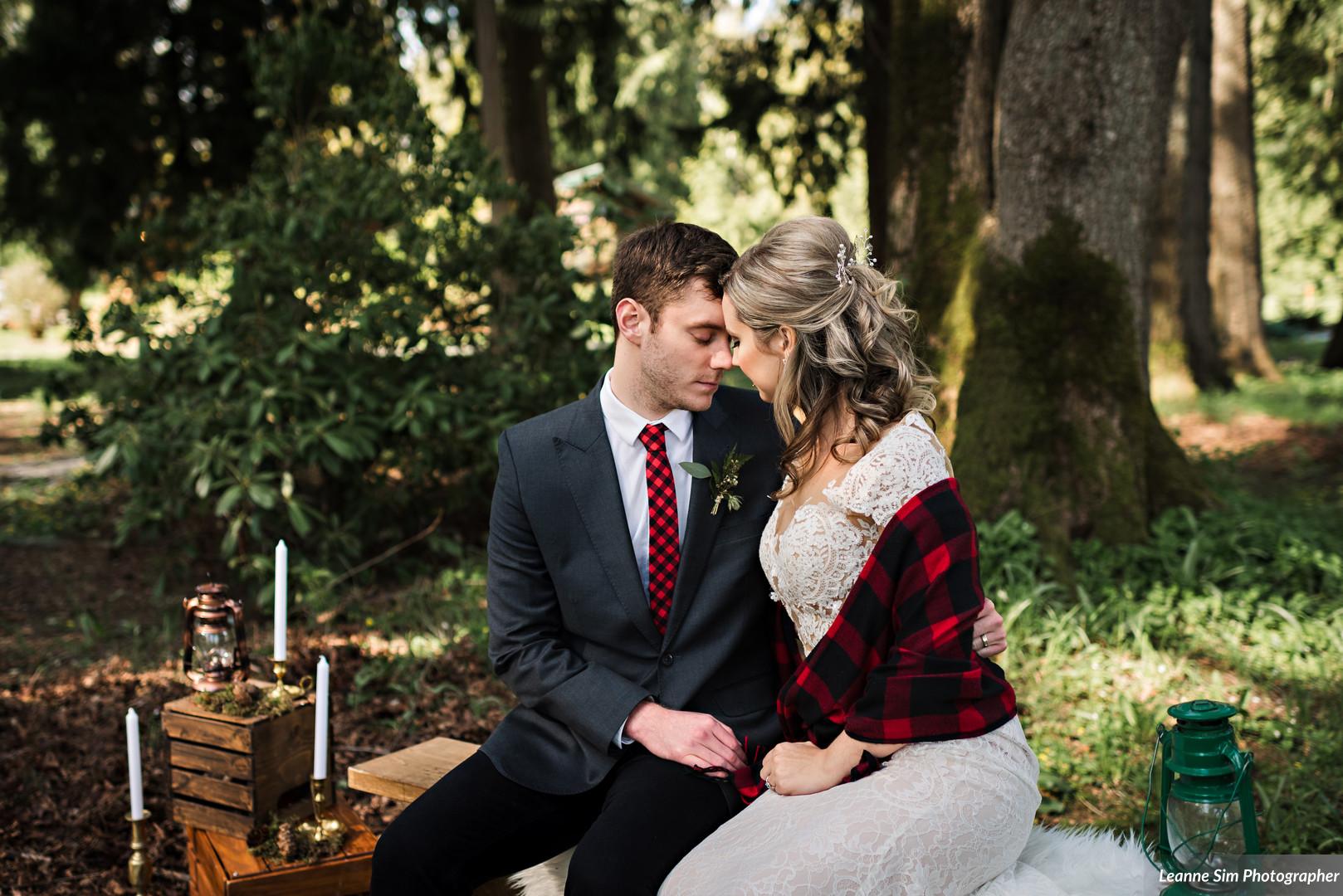 plaid wedding