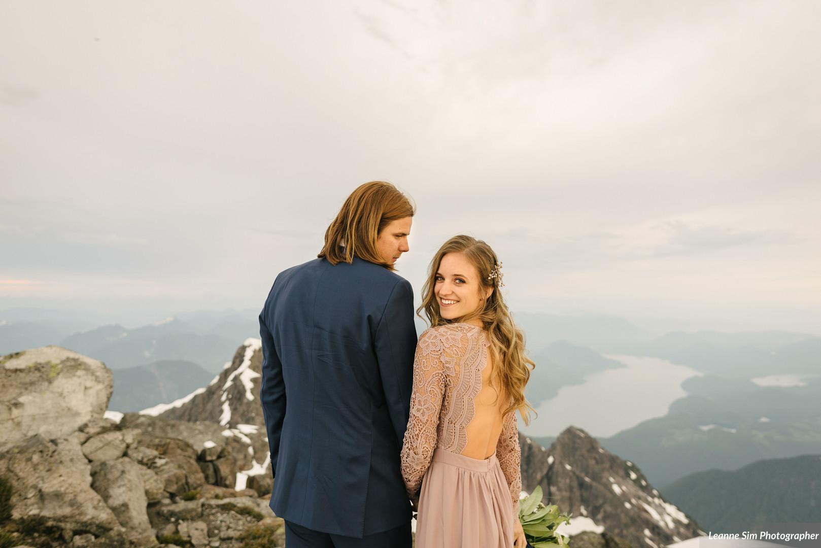 back of dress photo engagement